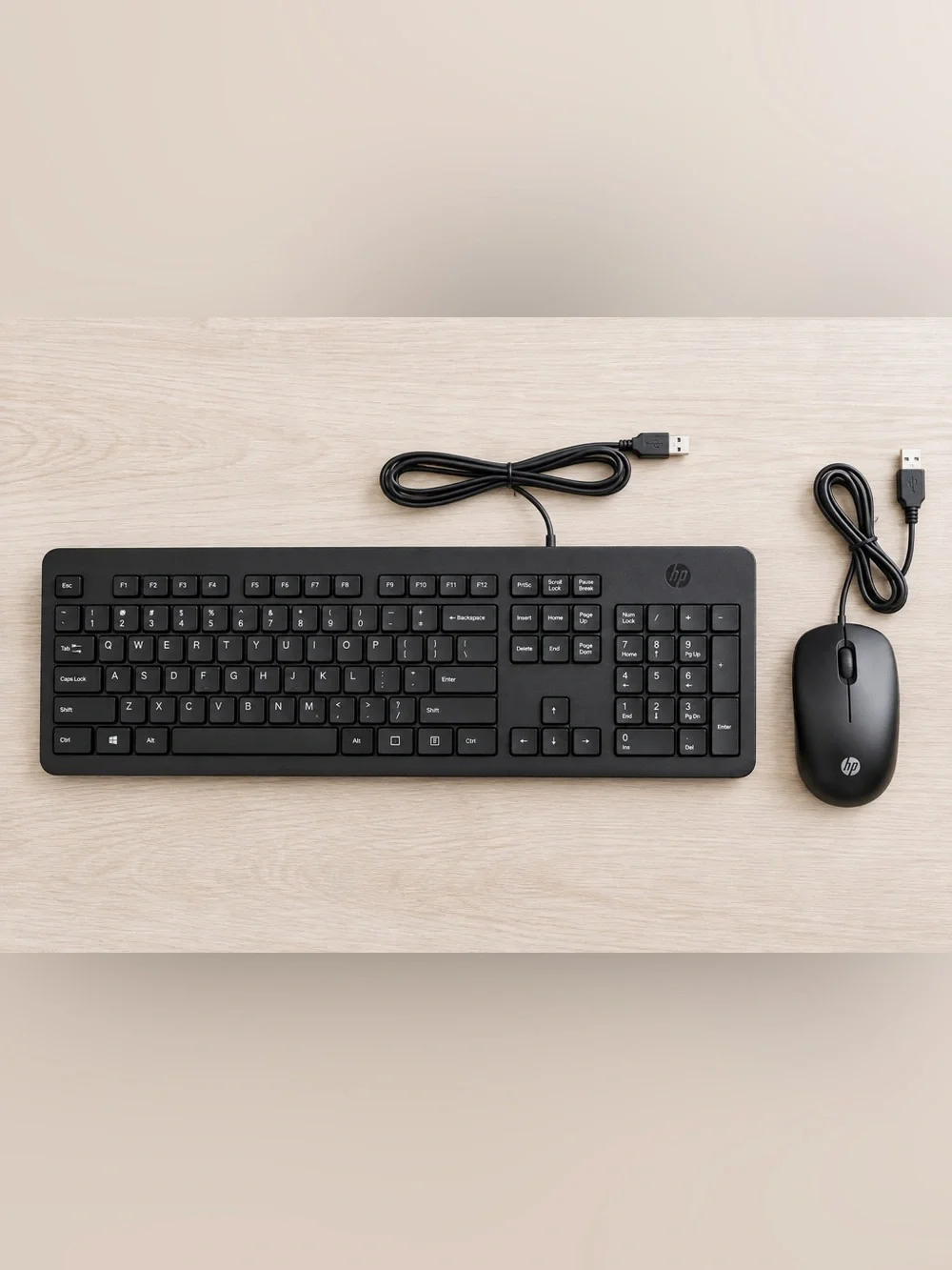 HP 150 Wired USB Keyboard & Mouse Combo — New in Box